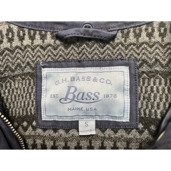 G.H. BASS & Co. Fur Collar Barn Jacket Navy Small - Picture 6 of 7